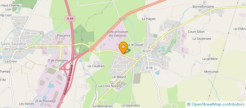 localisation de l'entreprise LA PLANCHETTE à ROMAGNE