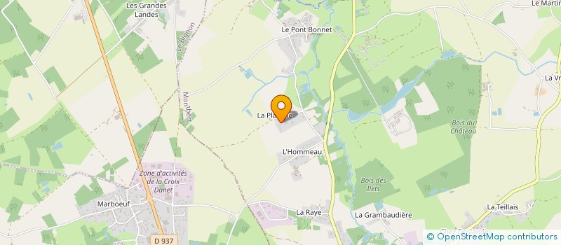 localisation de l'entreprise LA PLANCHETTE à MONTBERT