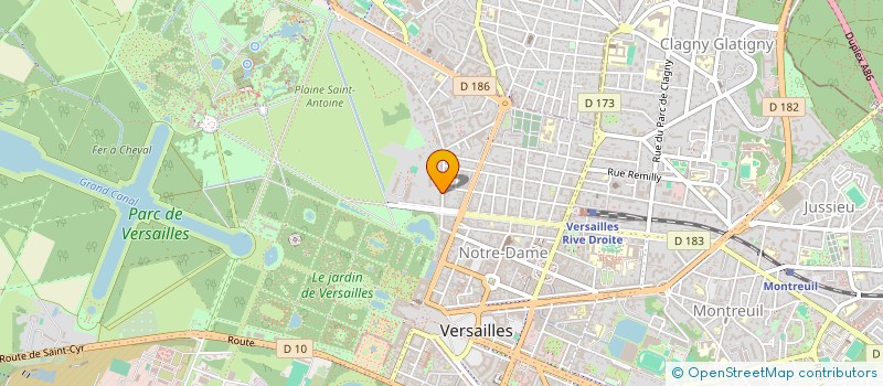 localisation de l'entreprise LA PLANE ET LA GOUGE à VERSAILLES
