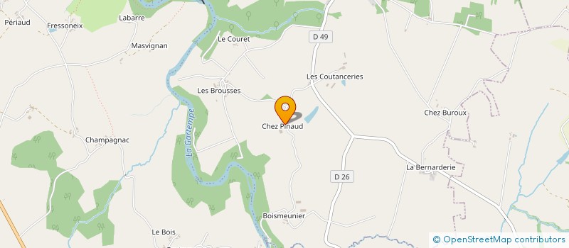 localisation de l'entreprise LA PLANELLE  VAL-D'OIRE-ET-GARTEMPE