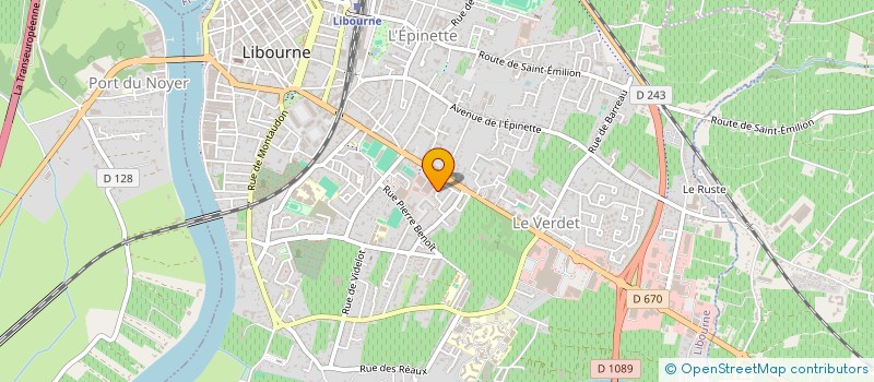 localisation de l'entreprise LA PLANETE 25  LIBOURNE