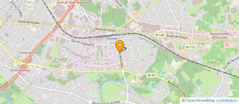 localisation de l'entreprise LA PLANTATION  VERTOU