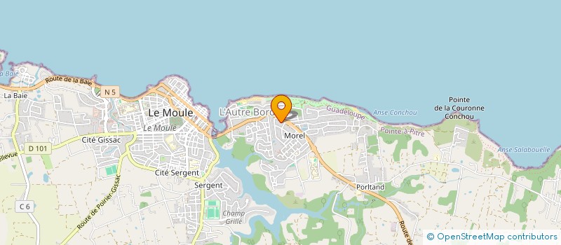 localisation de l'entreprise LA PLANTATION BEL'OR à LE MOULE