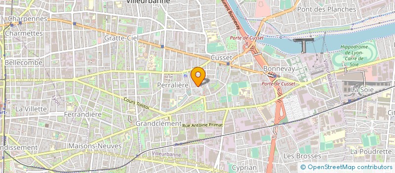 localisation de l'entreprise LA PLASTOSE à VILLEURBANNE