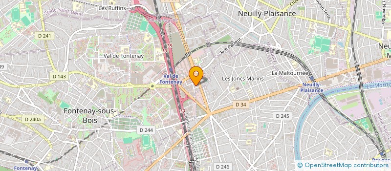 localisation de l'entreprise LA PLATEFORME DE FORMATION à FONTENAY-SOUS-BOIS