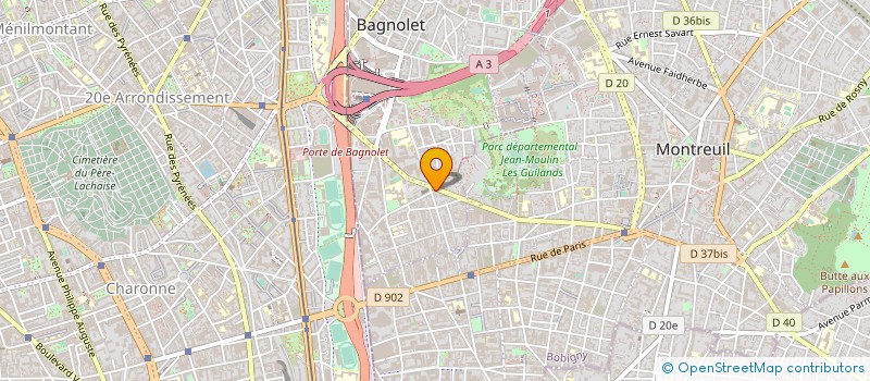 localisation de l'entreprise LA PLATEFORME DU PEINTRE à BAGNOLET