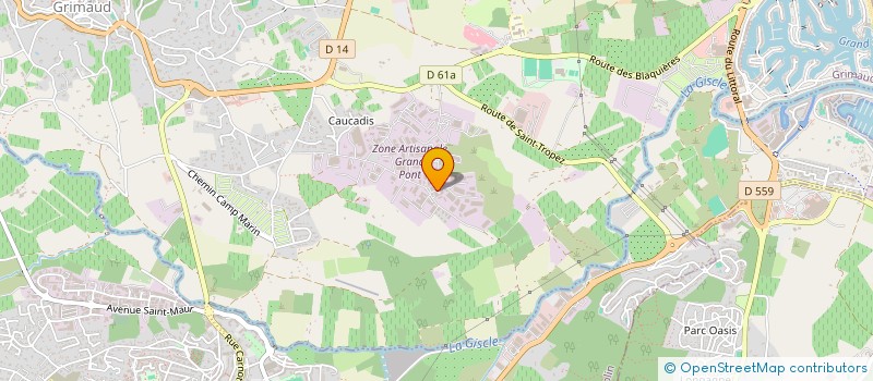 localisation de l'entreprise LA PLATEFORME DU PNEUMATIQUE à GRIMAUD
