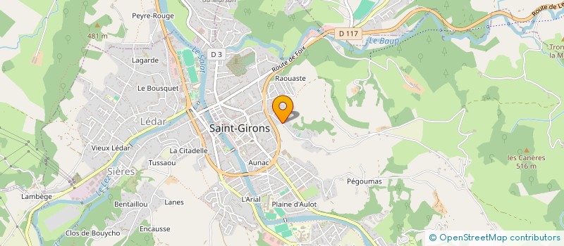 localisation de l'entreprise LA PLEIADE à SAINT-GIRONS