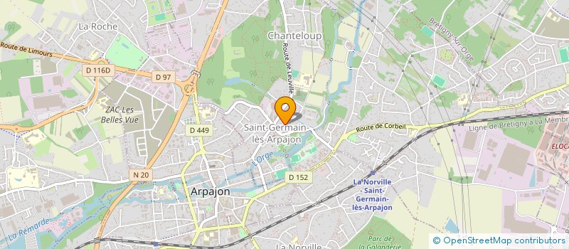 localisation de l'entreprise LA PLOMBERIE DE L'ESSONNE à SAINT-GERMAIN-LES-ARPAJON