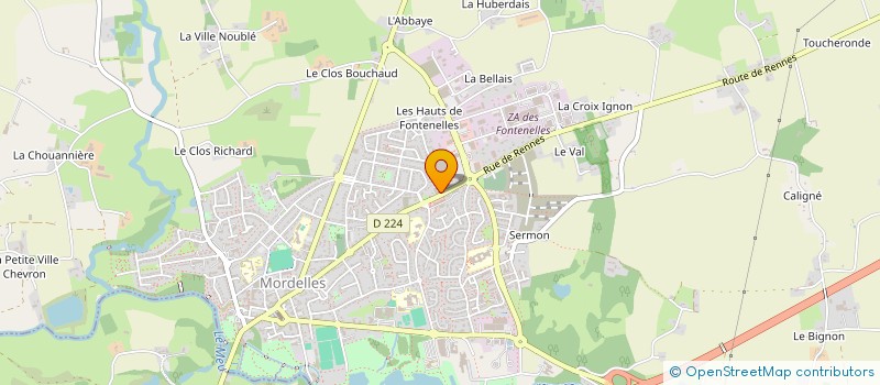 localisation de l'entreprise LA PLOUTIERE  MORDELLES