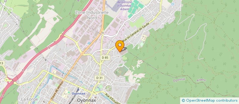 localisation de l'entreprise LA PLUME à OYONNAX