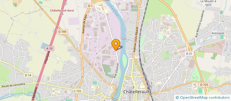 localisation de l'entreprise LA PLUME BLEUE à CHATELLERAULT