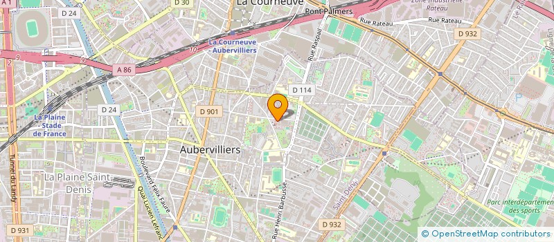 localisation de l'entreprise LA PLUME D HEMET à AUBERVILLIERS