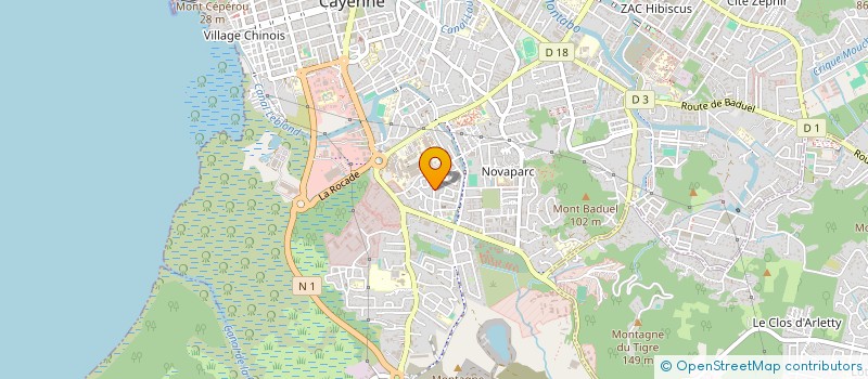 localisation de l'entreprise LA PLUME D'OR  CAYENNE