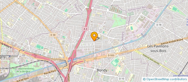 localisation de l'entreprise LA PLUME D'OR  BONDY