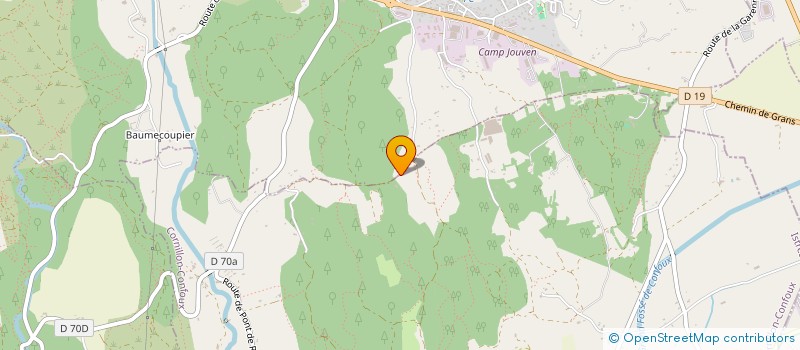 localisation de l'entreprise LA PLUME ET L'ETRIER à CORNILLON-CONFOUX