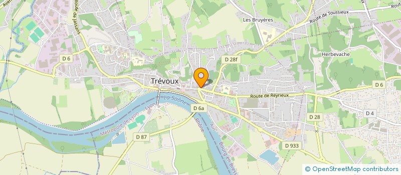 localisation de l'entreprise LA PLUME ROUGE à TREVOUX
