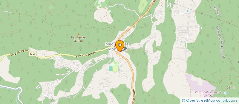 localisation de l'entreprise LA POELE D'OR  MEOUNES-LES-MONTRIEUX