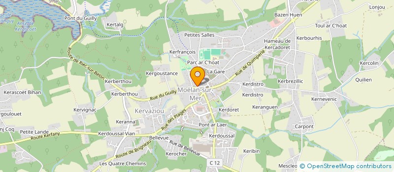 localisation de l'entreprise LA POELEE TOQUEE  MOELAN-SUR-MER