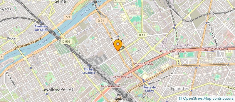 localisation de l'entreprise LA POESIE URBAINE ET CELLE DES AUTRES à CLICHY