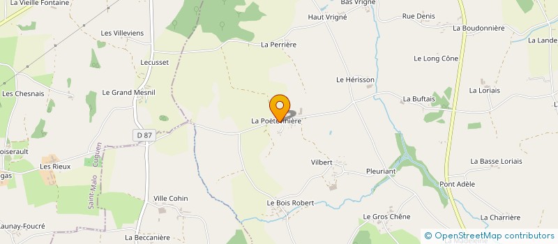 localisation de l'entreprise LA POETEVINIERE  BAZOUGES-LA-PEROUSE