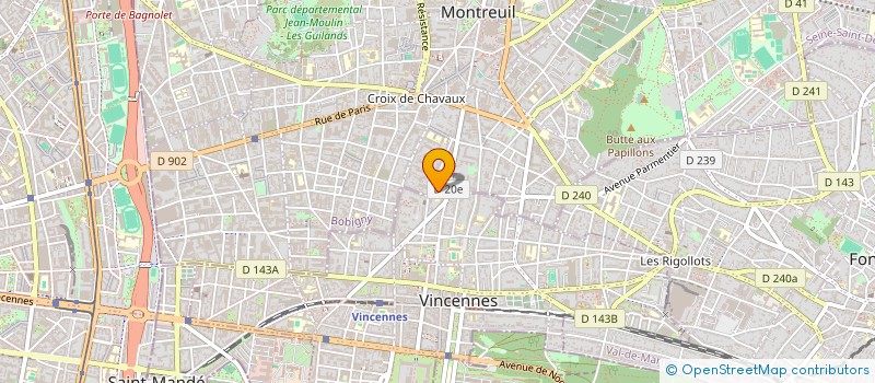 localisation de l'entreprise LA POINTE D'ESNY à VINCENNES