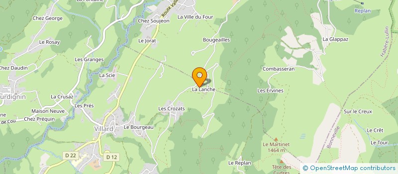 localisation de l'entreprise LA POINTE DE MIRIBEL  VILLARD