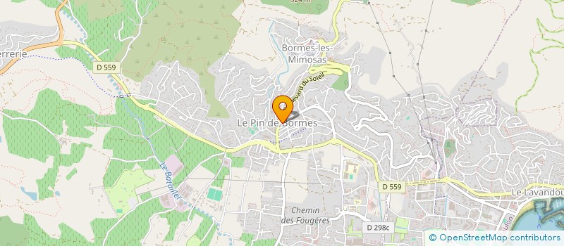 localisation de l'entreprise LA POINTE DU CASTELLAS à BORMES-LES-MIMOSAS