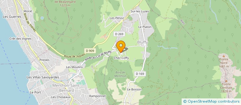 localisation de l'entreprise LA POINTE PERCEE  BLUFFY