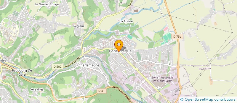 localisation de l'entreprise LA POISSONNERIE DE GILLES  PONT-EVEQUE