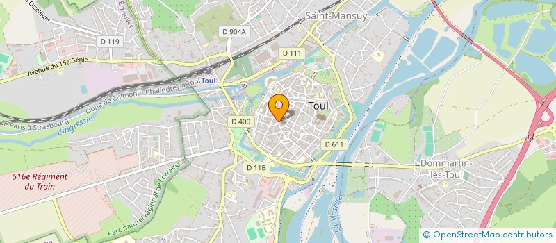 localisation de l'entreprise LA POISSONNERIE DU COUARAIL  TOUL