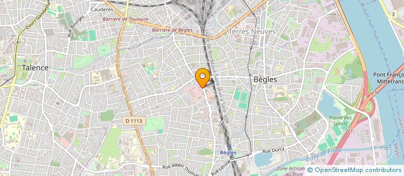 localisation de l'entreprise LA POMAREDE ENERGIES  BEGLES