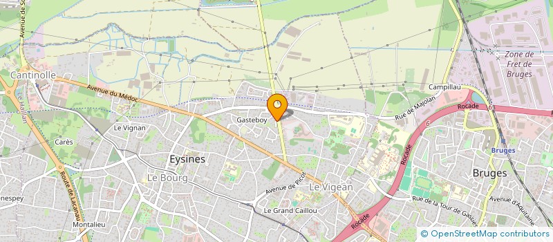 localisation de l'entreprise LA POMME  EYSINES