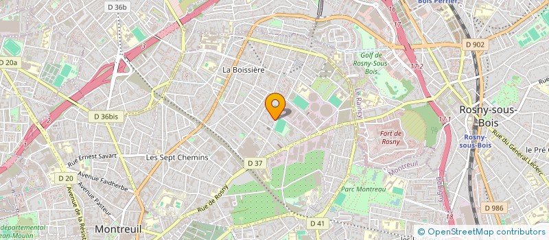 localisation de l'entreprise LA POMME CHATEAU à MONTREUIL