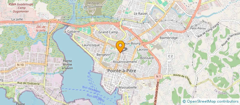 localisation de l'entreprise LA POMME D'ADAM CARAIBE à POINTE A PITRE
