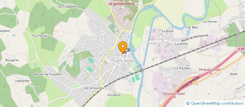 localisation de l'entreprise LA POMME D AMOUR  SAINT-ASTIER