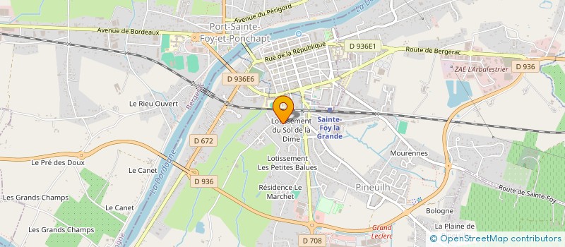 localisation de l'entreprise LA POMME DE PIN  PINEUILH