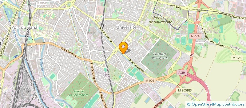 localisation de l'entreprise LA POMME DE PIN  DIJON