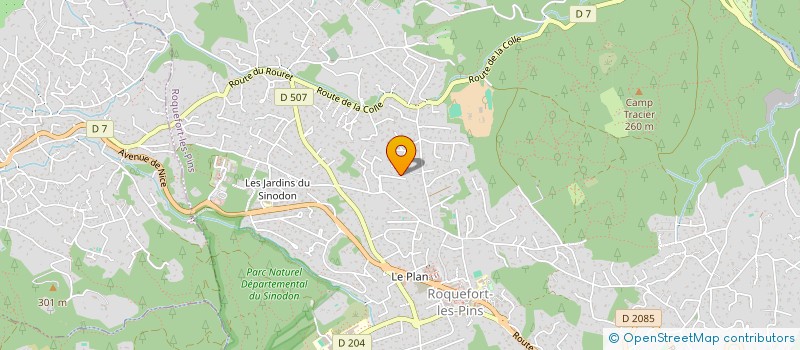 localisation de l'entreprise LA POMME DE PIN à ROQUEFORT-LES-PINS