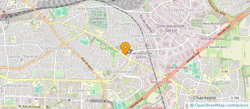 localisation de l'entreprise LA POMME VERTE  RENNES