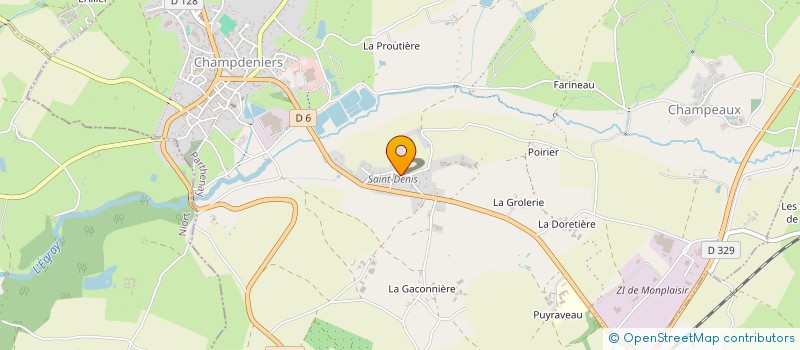 localisation de l'entreprise LA POMMERAIE  CHAMPDENIERS