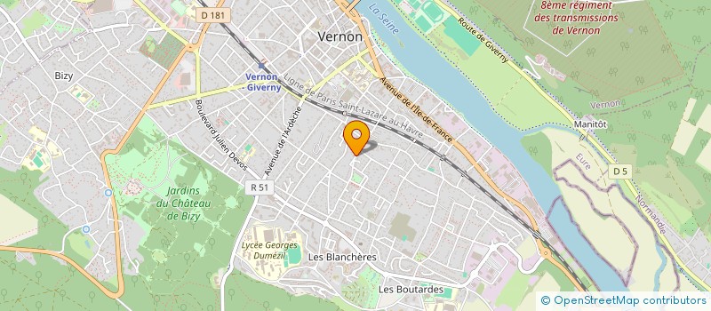 localisation de l'entreprise LA POMMERAIE  VERNON