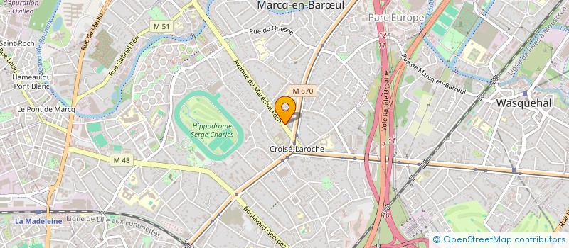 localisation de l'entreprise LA POMMERAIE à MARCQ-EN-BARŒUL