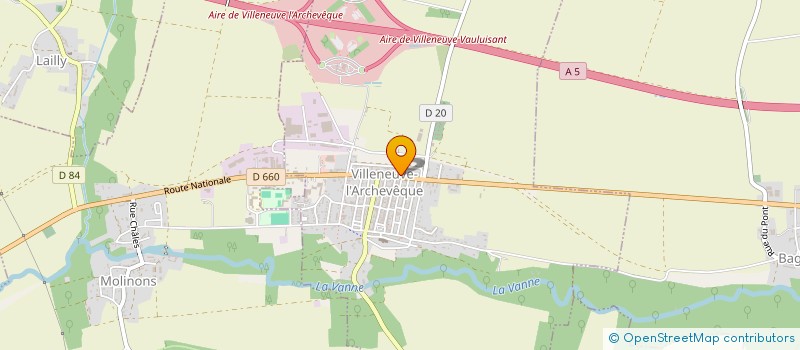 localisation de l'entreprise LA POMMERAIE EN OTHE  VILLENEUVE-L'ARCHEVEQUE