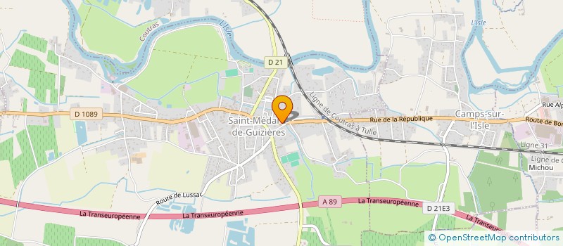 localisation de l'entreprise LA POMPE A VELO  SAINT-MEDARD-DE-GUIZIERES