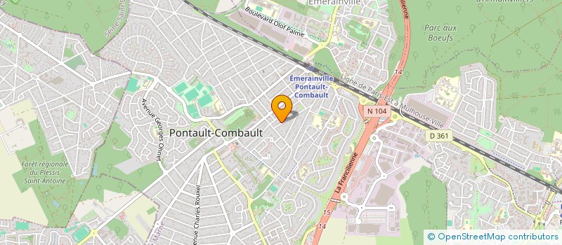 localisation de l'entreprise LA POMPONNETTE  PONTAULT-COMBAULT