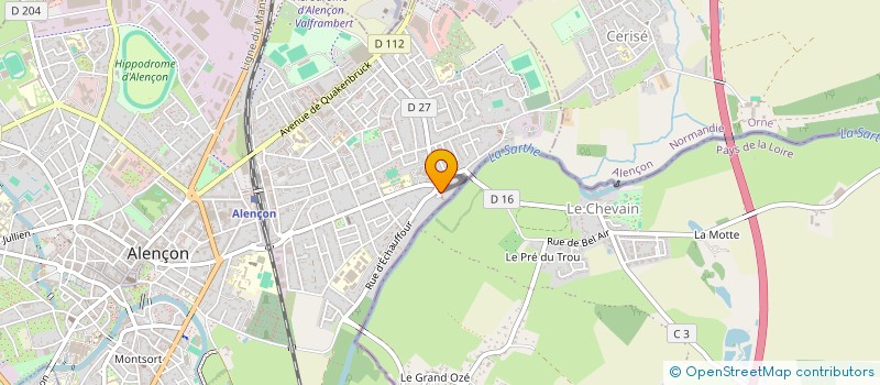 localisation de l'entreprise LA PONCEUSE à ALENCON