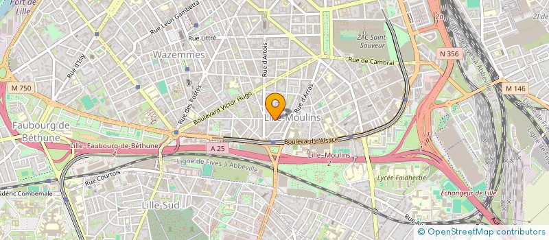 localisation de l'entreprise LA PONCTUELLE à LILLE