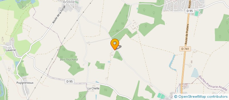 localisation de l'entreprise LA PORCHALIERE  ROCHES-PREMARIE-ANDILLE