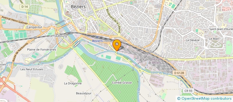 localisation de l'entreprise LA PORTE BLEUE  BEZIERS